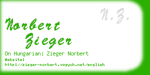 norbert zieger business card